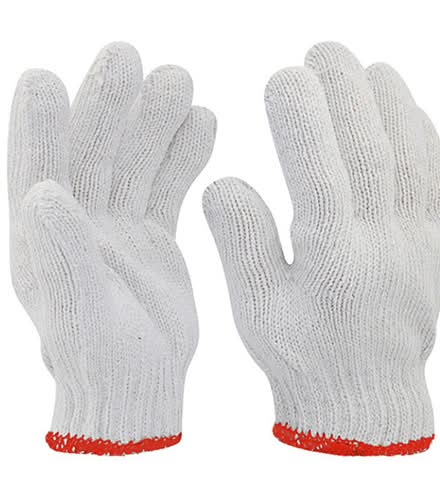 棉紗工作手套 (4 入)