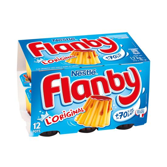 Nestlé - Flanby vanille nappage caramel (12 pièces)