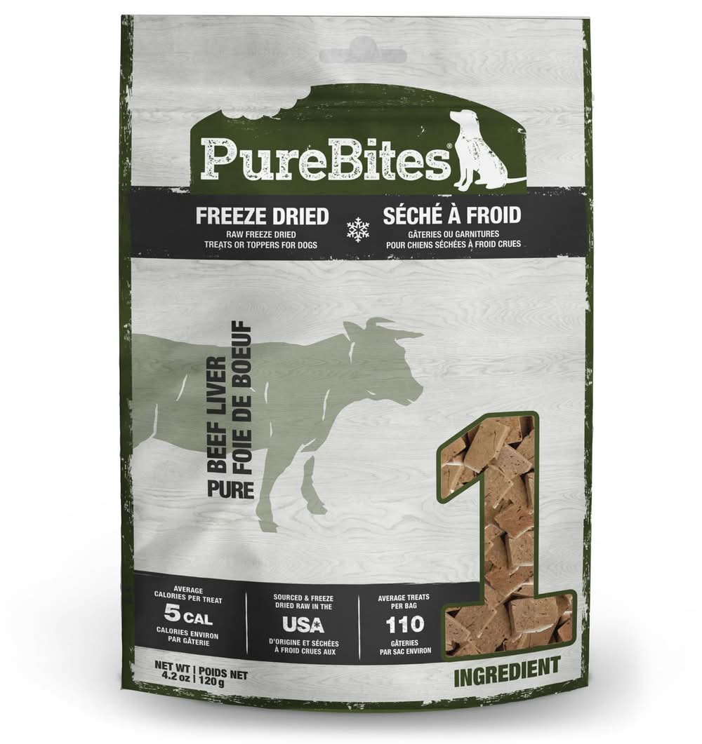 PureBites Beef Liver Dog Treats, 4.2 oz