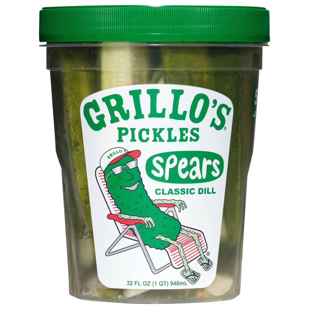 Grillo's Pickles Classic Dill Fresh Pickle Spears