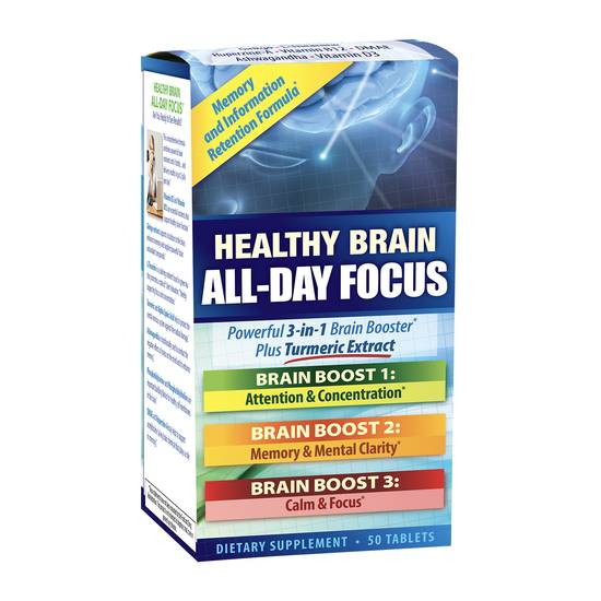 Applied Nutrition All-Day Focus Healthy Brain Tablets - 50 ct