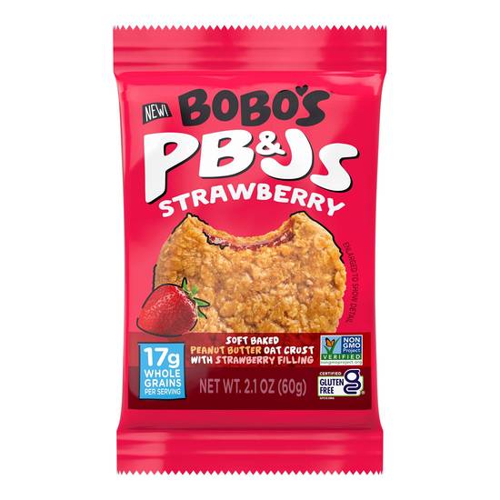 Bobo's PB&J's Strawberry Oat Snack 2.1oz