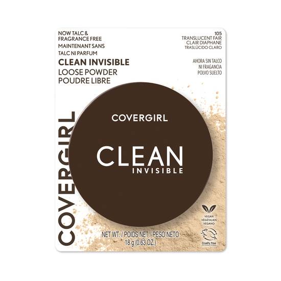 COVERGIRL Clean Invisible Loose Powder, Translucent Fair, 0.63 OZ