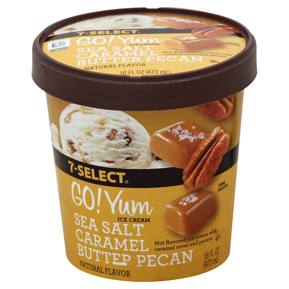 7-Select Ice Cream, Sea Salt Caramel Buttered Pecan (1 pint)