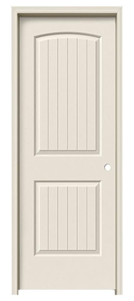 JELD-WEN 32-in x 80-in Primed Hollow Core 2-panel Left Hand Molded Composite Single Prehung Interior Door