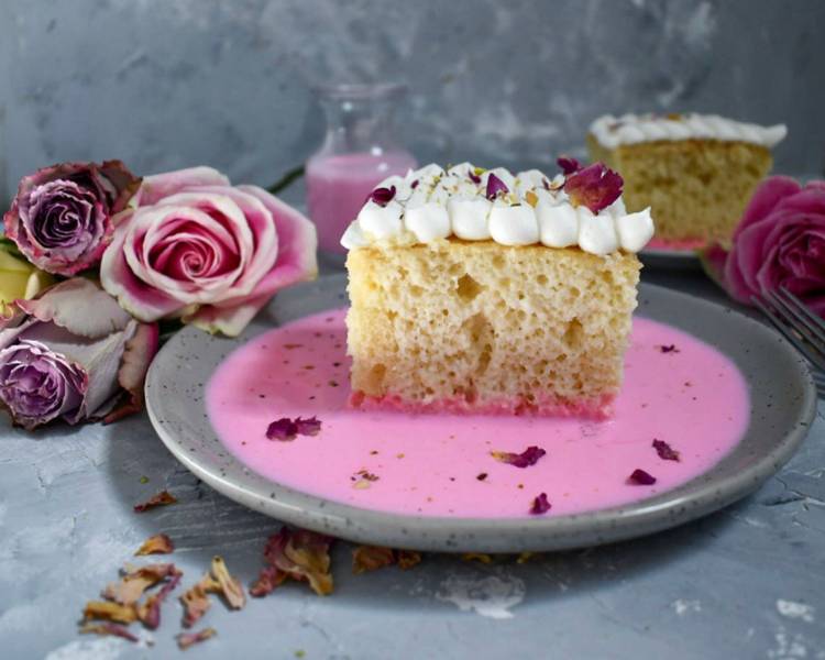 Rooh Afza Milk Cake - Ministry of Pastry
