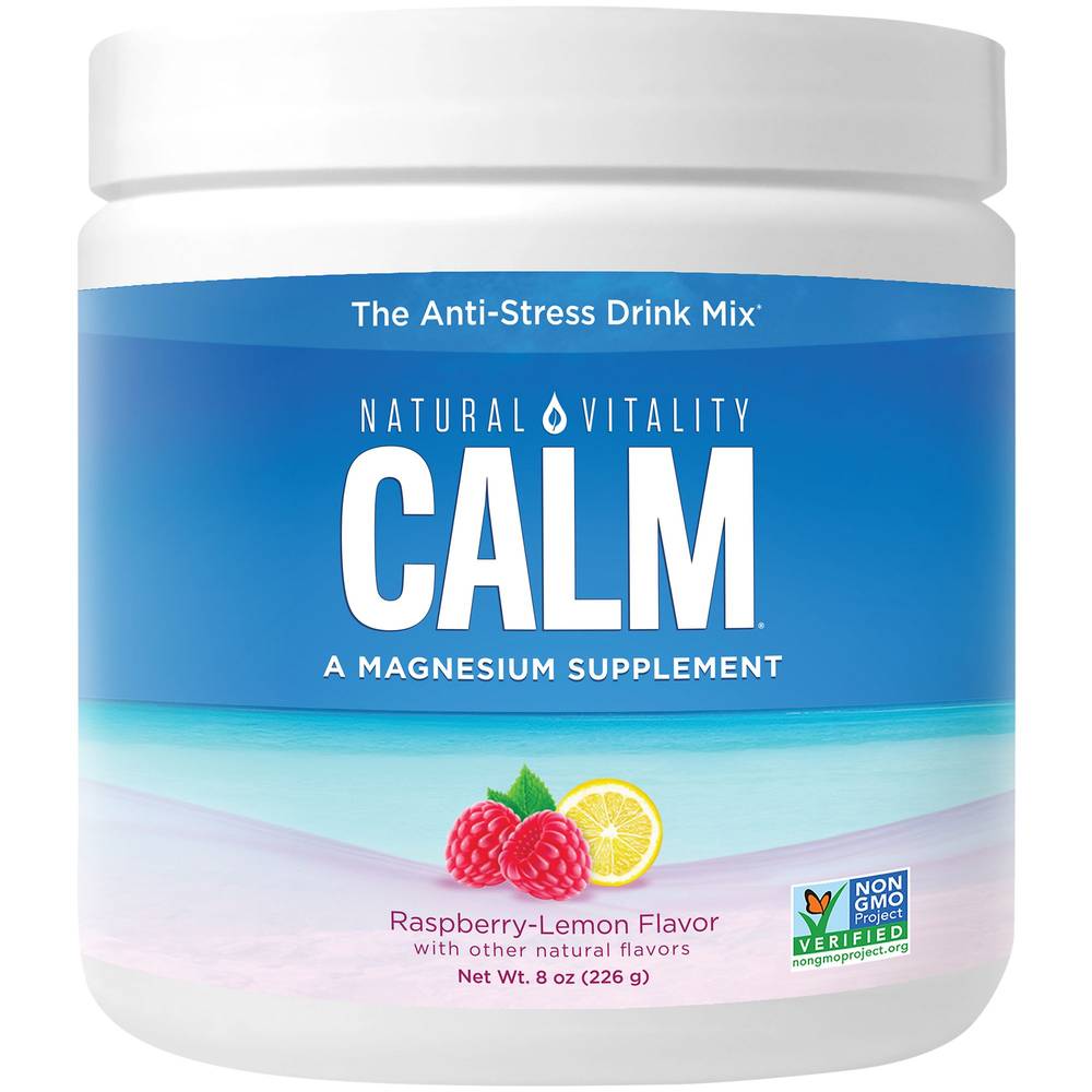 Natural Calm Magnesium Powder - Raspberry Lemon (56 Servings)