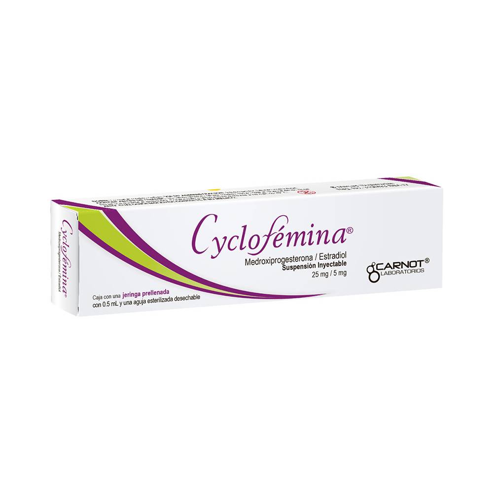 Carnot cyclofémina suspensión inyectable 25 mg/5mg (1 pieza)