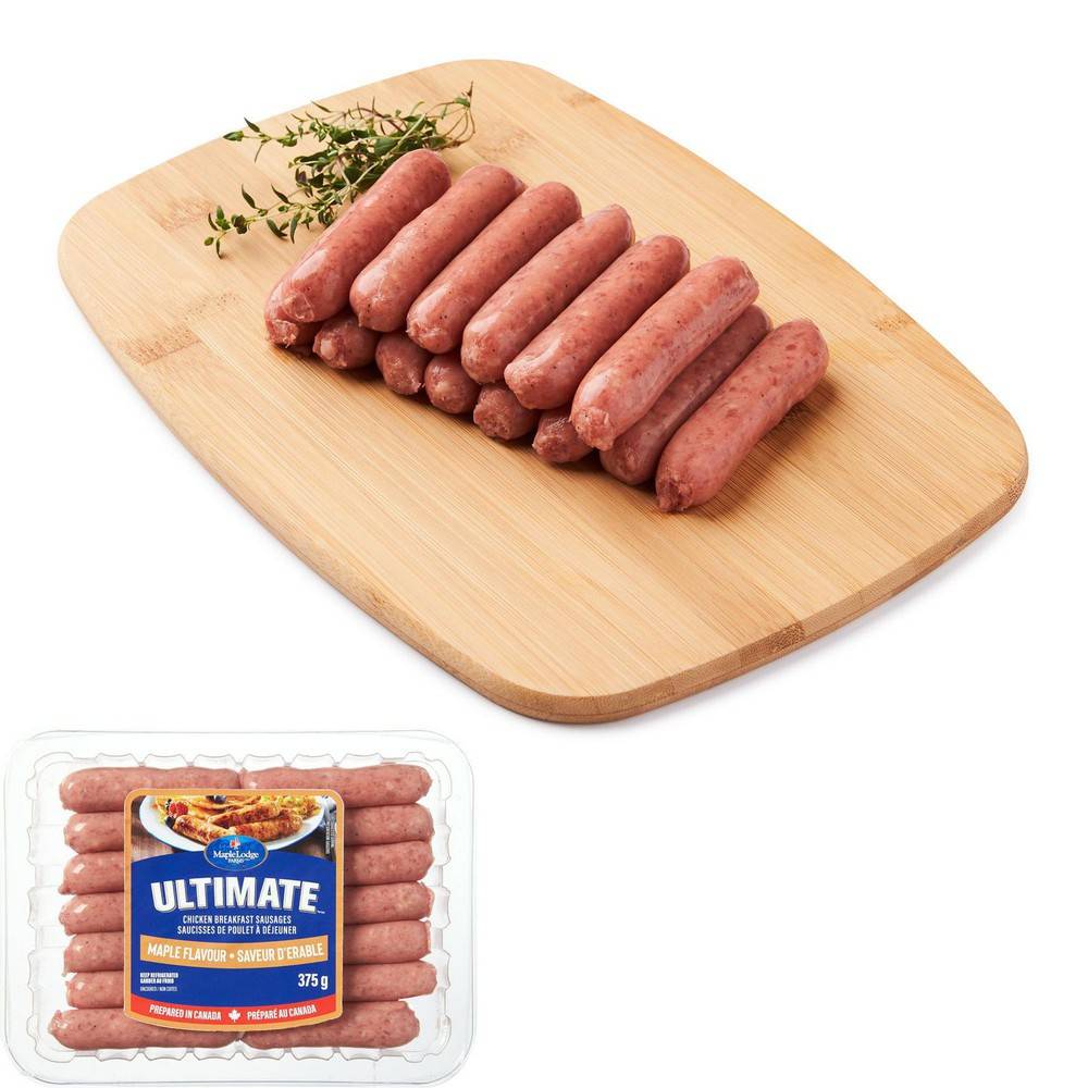 Maple Lodge Farms Ultimate Maple Chicken Breakfast Sausages (375 g, 14 ct)