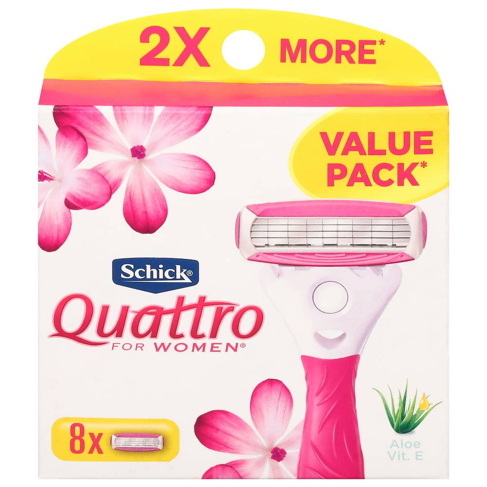 Schick Quattro For Women Razor Refllls Value pack (8 ct)