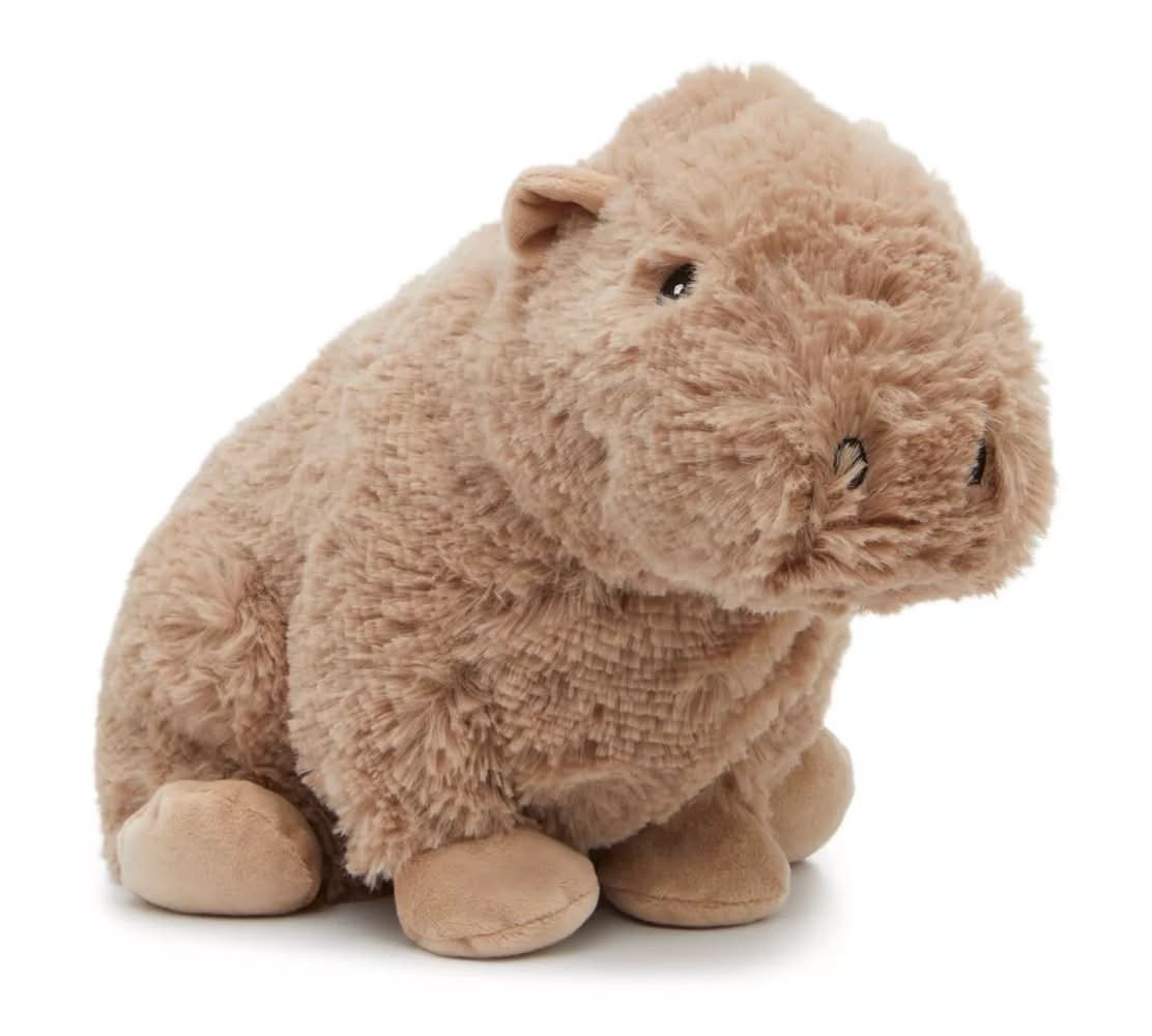 Warmies Capybara Warming Stuffed Animal (White/Sienna One Size)