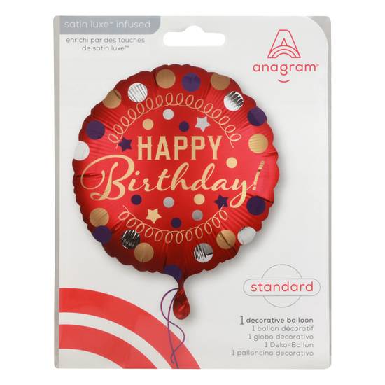 Anagram Happy Birthday Standard Decorative Balloon (1 ct)