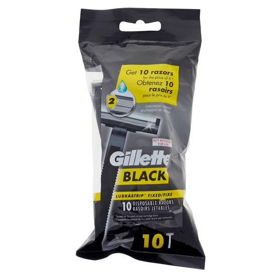 Gillette Gillette Black Men Dispos.Razors 2Blades (10pk)