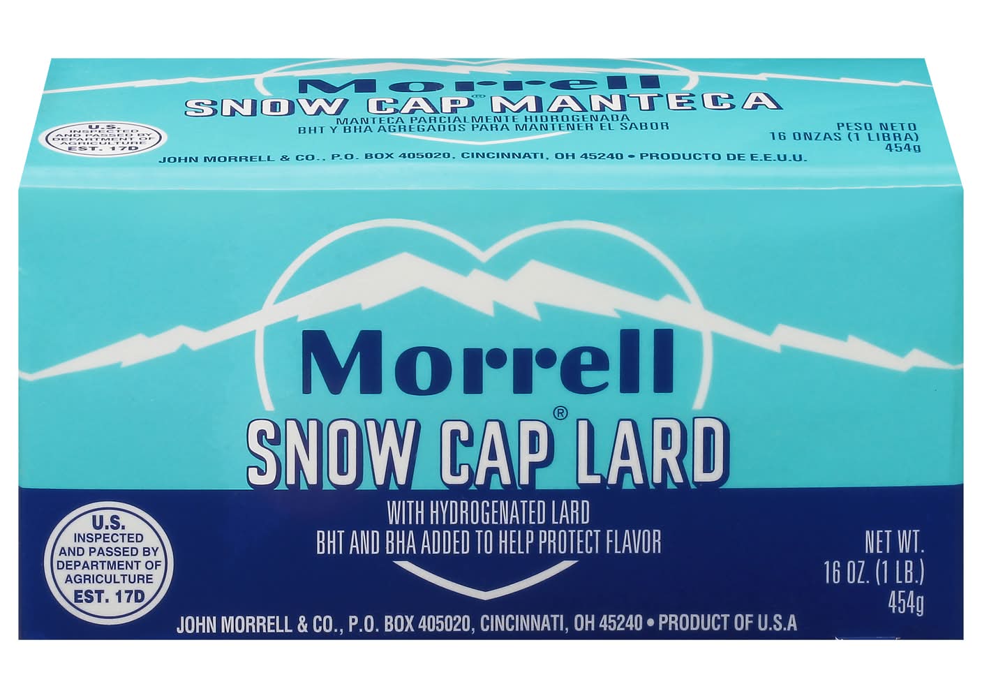 Morrell Snow Cap Lard (16 lbs)