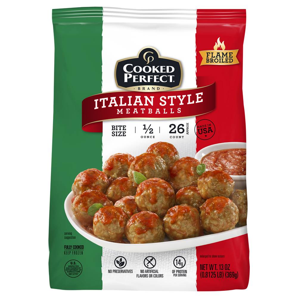 Cooked Perfect Bite Size Italian Style Meatballs (13 oz)