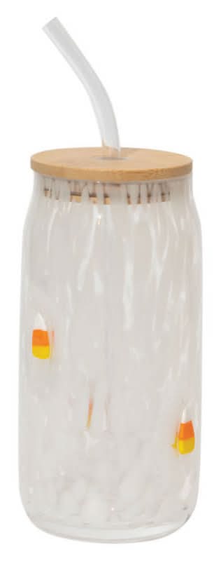 The Halloween Collection White Candy Corn Halloween Cup with Lid