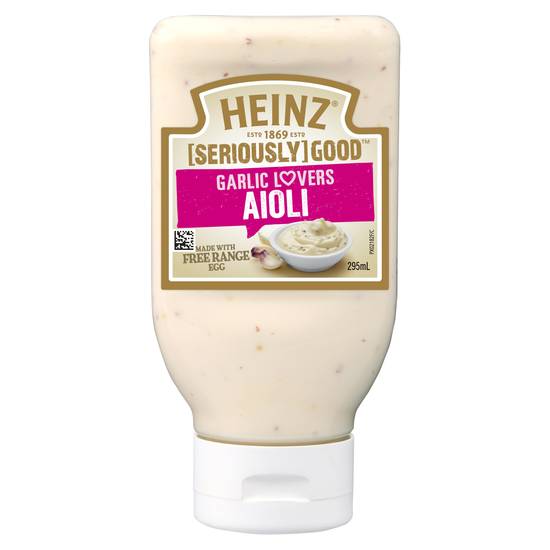 Heinz Seriously Good Garlic Lovers Aioli Mayonniase 295ml