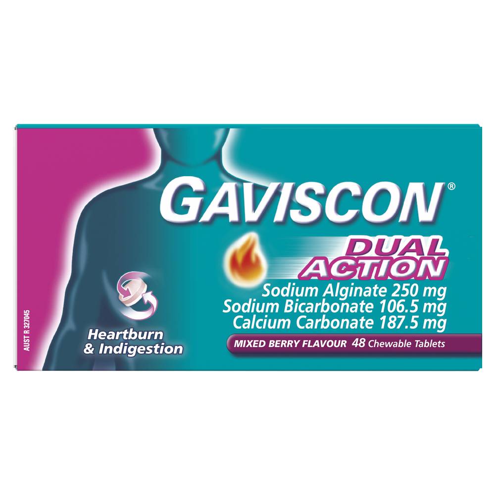 Gaviscon Dual Action Heartburn & Indigestion Tablets Delivery Near Me ...