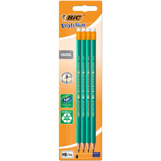 Bic Evolution Original Graphite Pencils Hb #2 (4 ct)