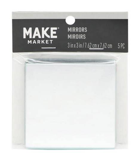 3" Square Mirrors, 5Ct. By Make Market