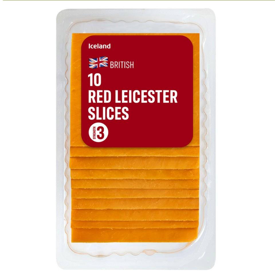 Iceland 10 Pack Red Leicester Slices