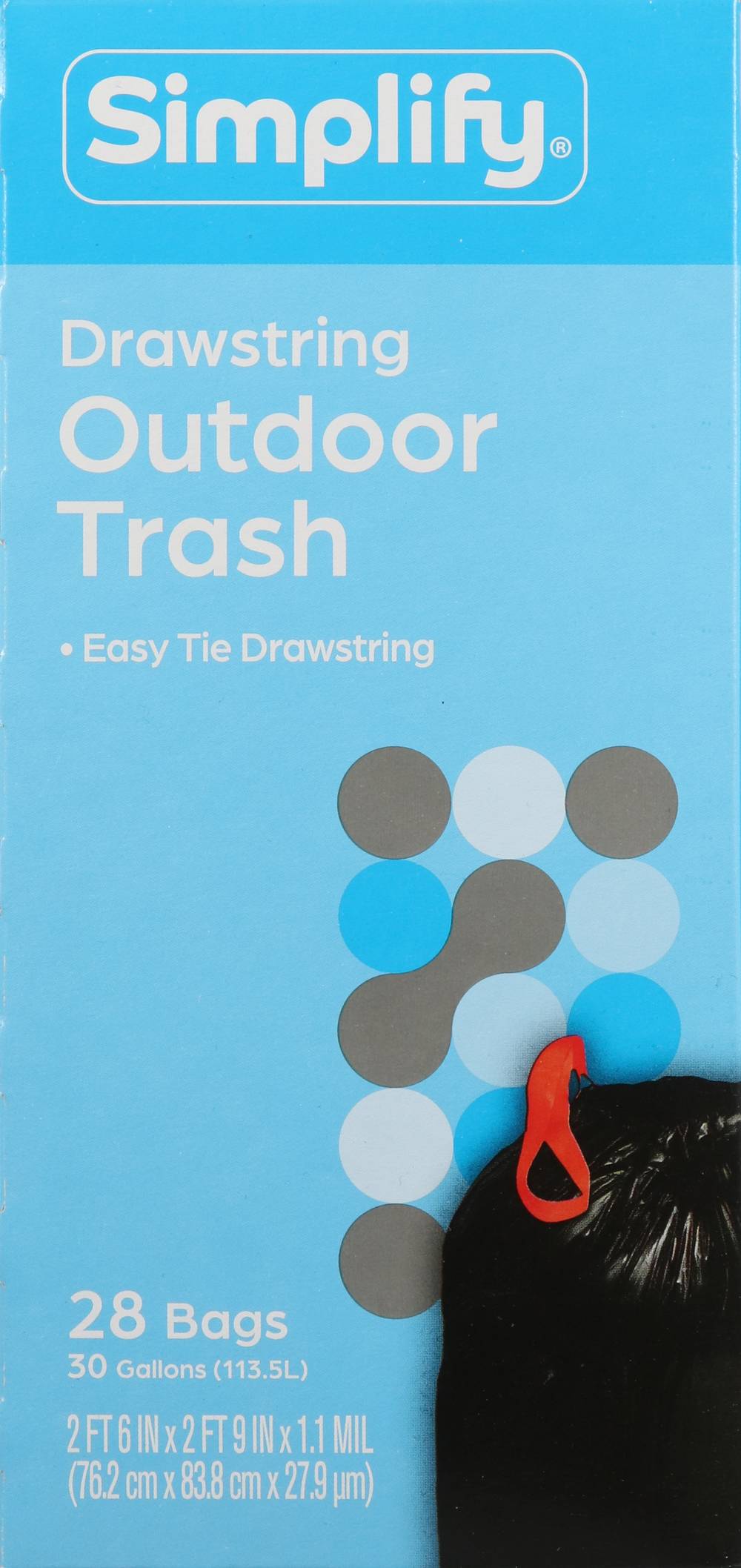 Simplify Drawstring Outdoor Trash Bags