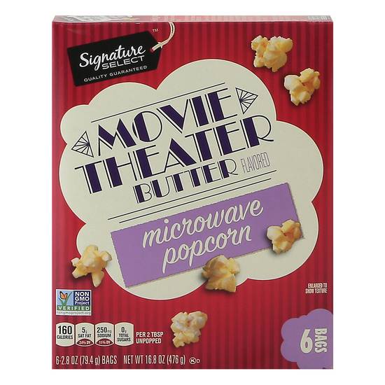 Signature Select Movie Theater Butter Popcorn (6 ct)