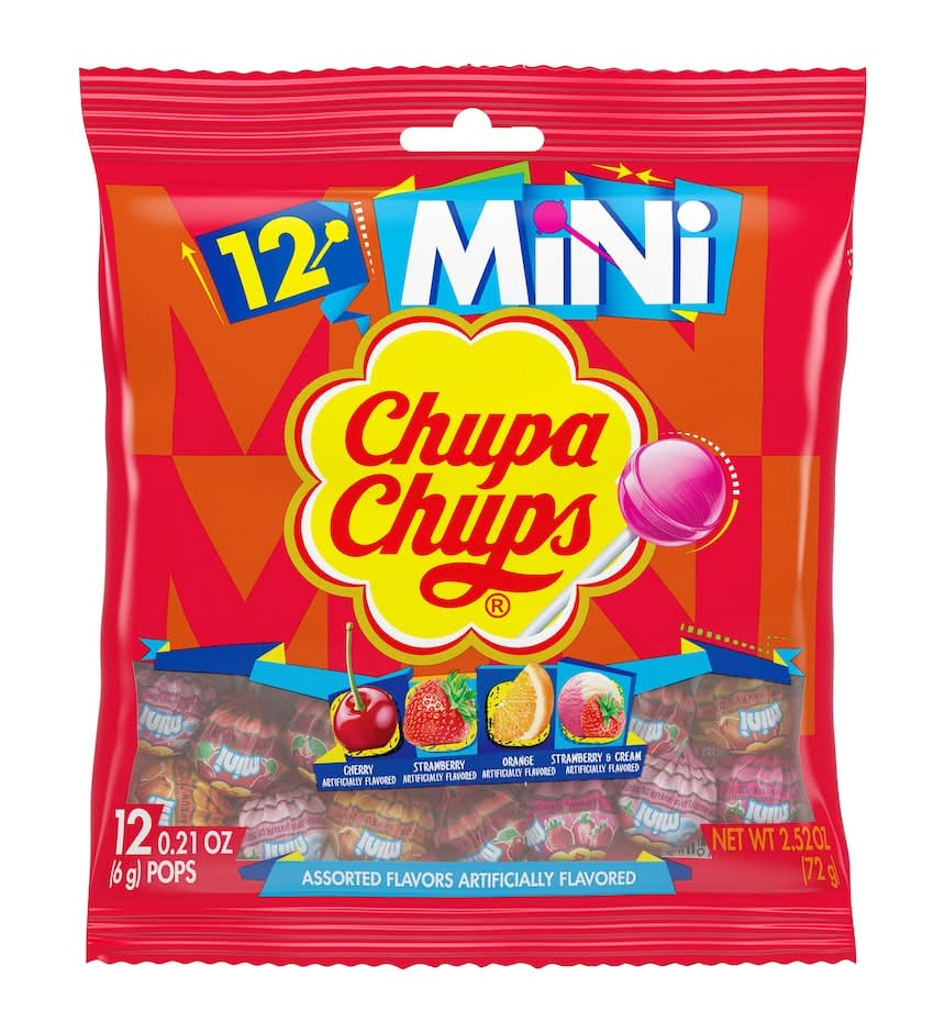 Chupa Chups Mini Lollipops, Assorted (2.52 oz, 12 ct)