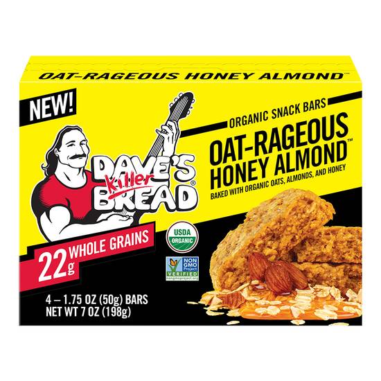 Dave's Killer Bread Organic Oat-Rageous Honey Almond Snack Bars