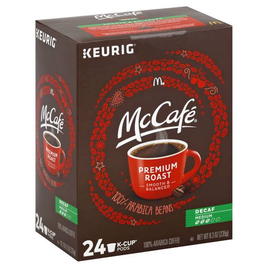 Mccafé Premium Roast Decaf Coffee K-Cup Pods (24 ct, 0.34 oz)