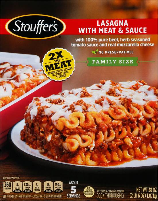 Stouffer's Classics Lasagna With Meat and Sauce