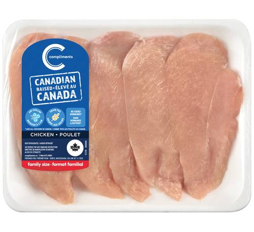 Compliments Thinly Sliced Boneless Skinless Chicken Breasts (5 ct)