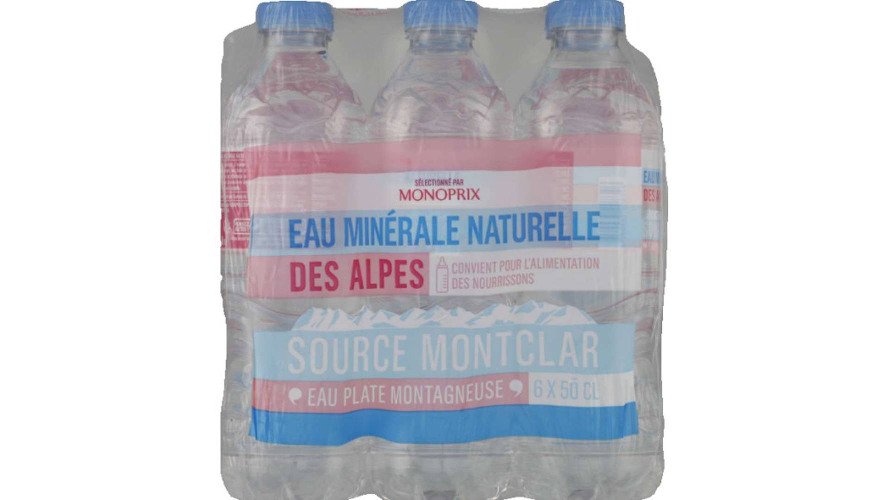 Monoprix Eau minérale des Alpes source Montclar Les 6 bouteilles de 50 cl