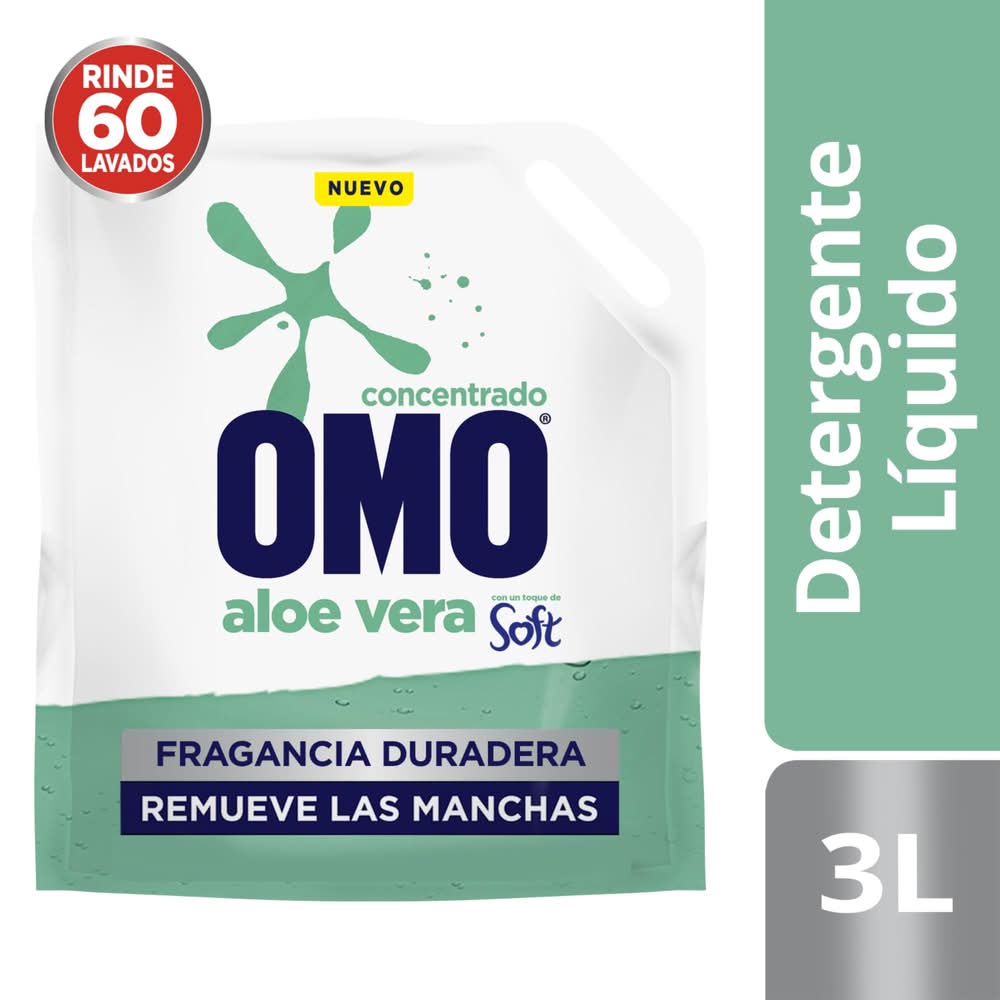 OMO · Detergente líquido con un toque de suavizante - Aloe Vera (3 L)