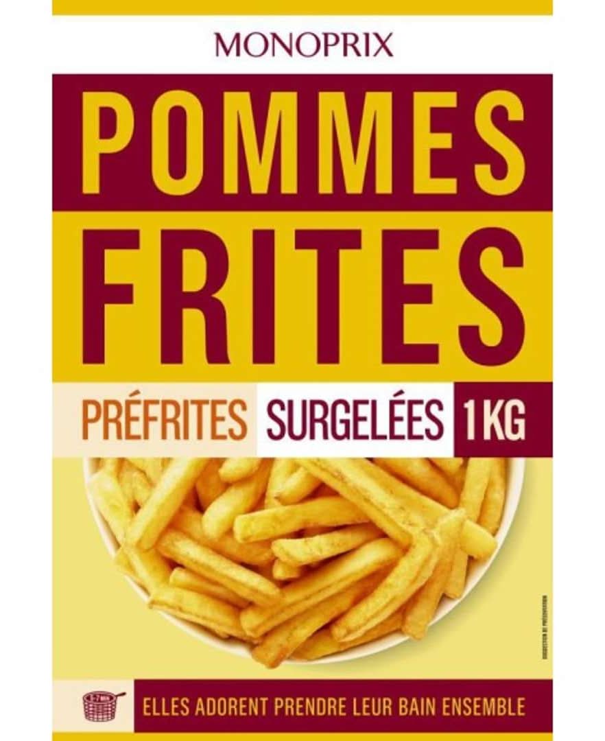 Monoprix - Pommes frites préfrites surgelées (1kg)