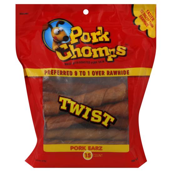 Pork Chomps Pork Earz Twist (15 treats)