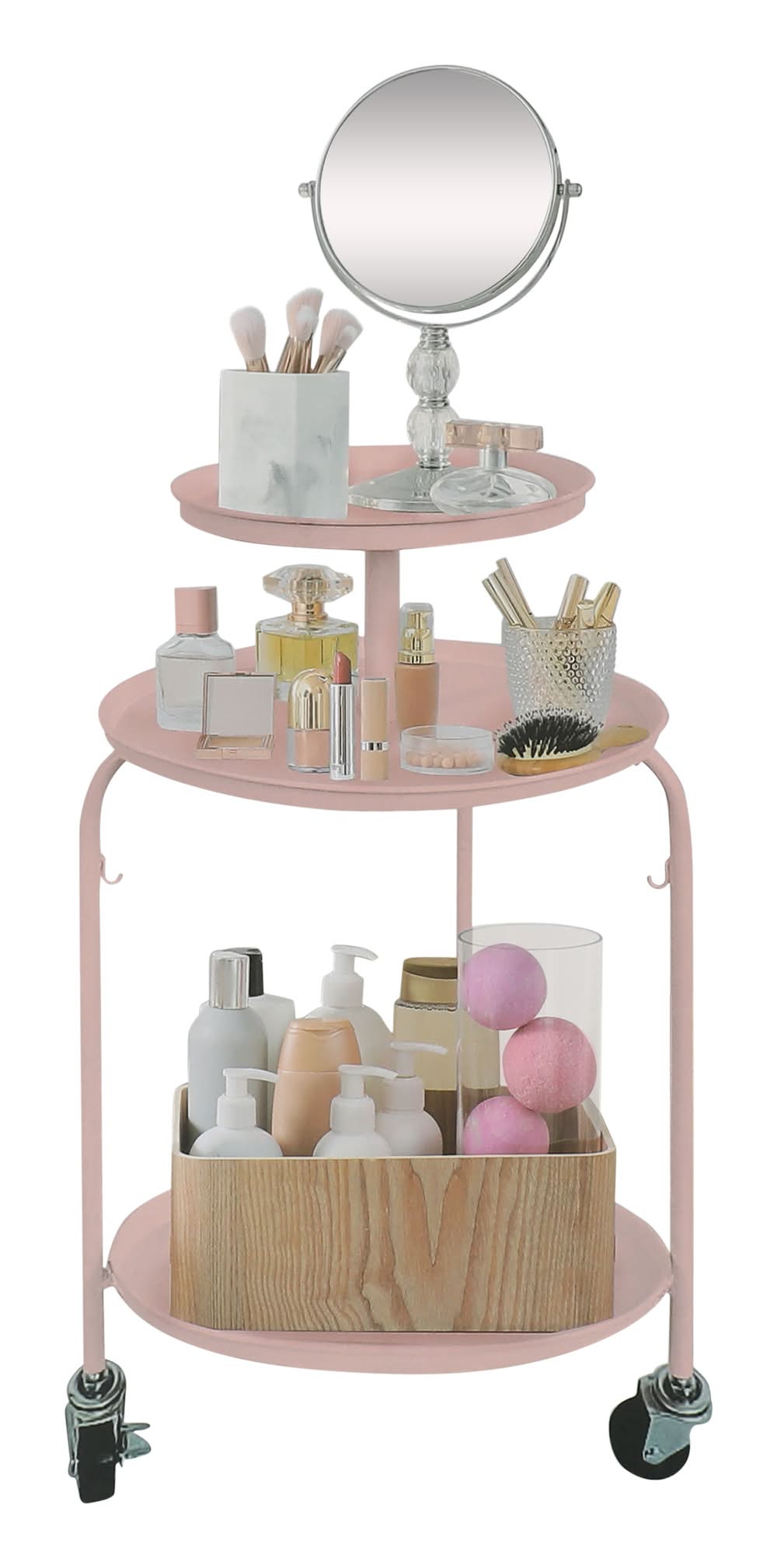 Color Vanity Cart Pink
