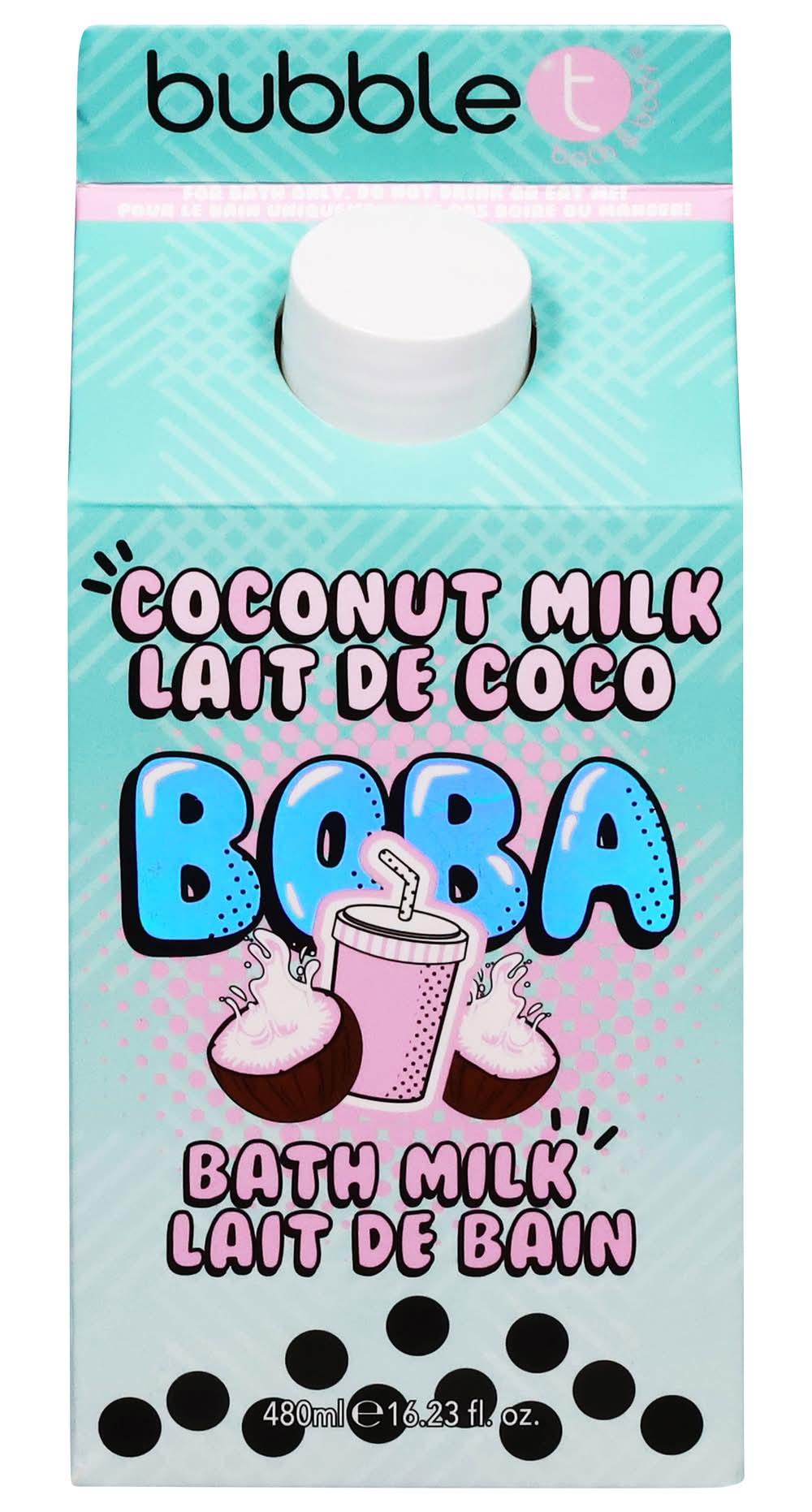 Bubble T Boba Bath Soak, Coconut Milk (16.23 fl oz)
