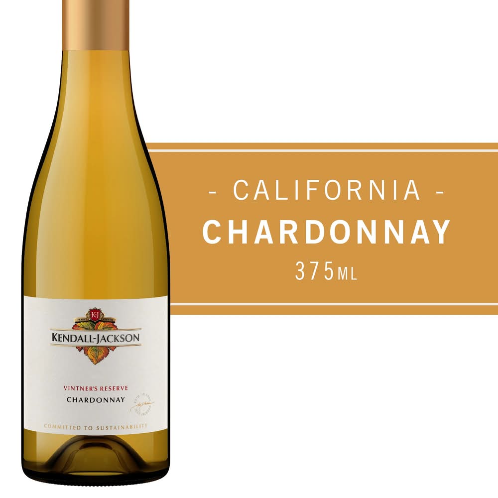 Kendall-Jackson California Vintner's Reserve Chardonnay White Wine, 2022 (375 ml)