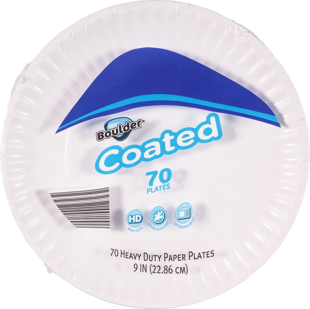 Boulder Canyon Coated Heavy Duty Paper Plates, 9 in (70 ct)