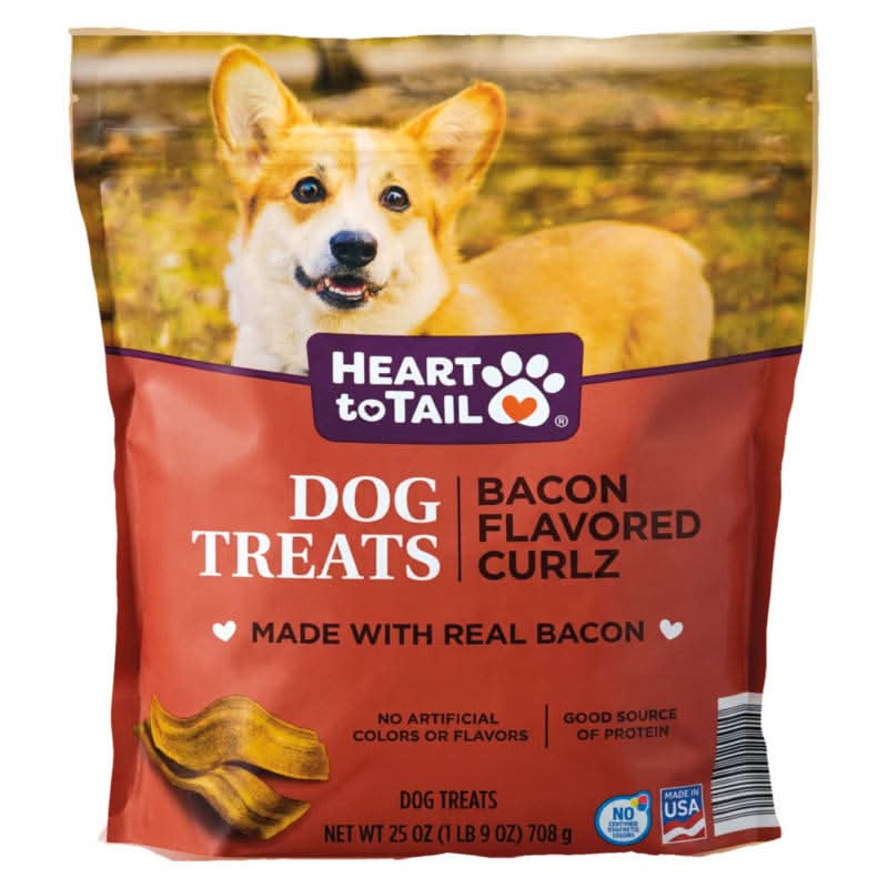 Heart to Tail Curlz Dog Treats, Bacon (25 oz)