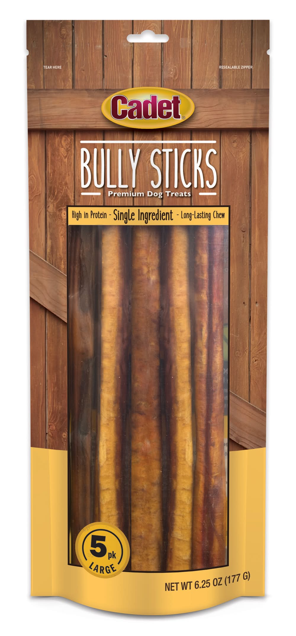 Cadet Bully Sticks Premium Dog Treats (6.25 oz, 5 ct)