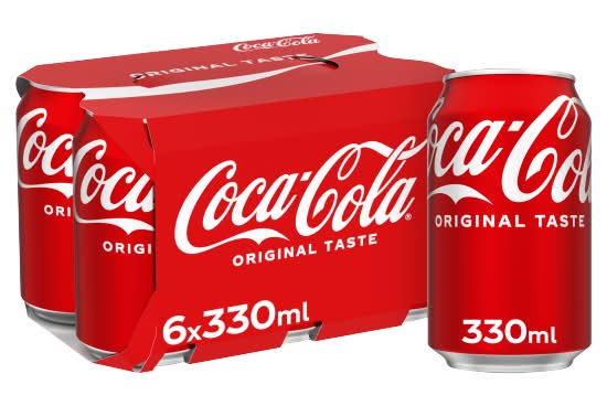 Coca-Cola Original Taste Sparkling Soft Drink (6 x 330ml)