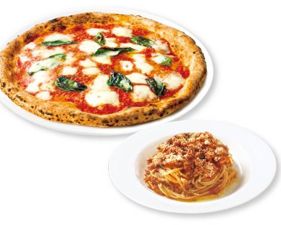 マルゲリータと選べるパスタセットA【定価4,763円→4,217円】 Margherita and choice of pasta set A [List price 4763 yen → 4217 yen]