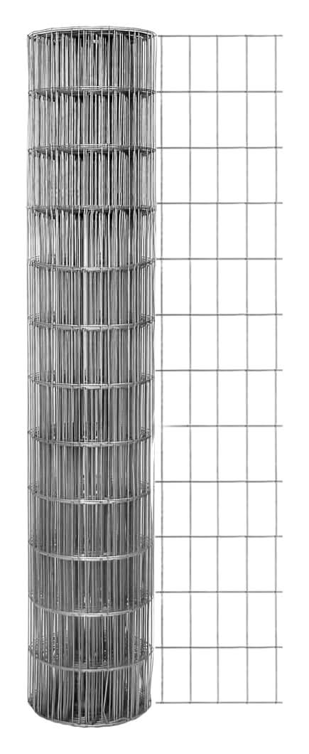 IRONRIDGE 50-ft x 4-ft 14 -Gauge Gray Steel Welded Wire Rolled Fencing 2-in x 4-in - Mesh Size