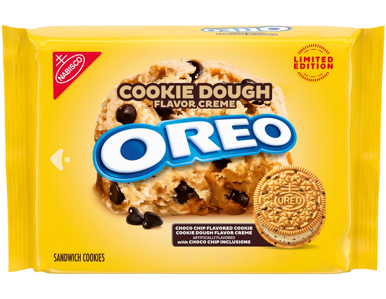 Oreo Limited Edition Creme Sandwich Cookies, Cookie Dough (10.68 oz)