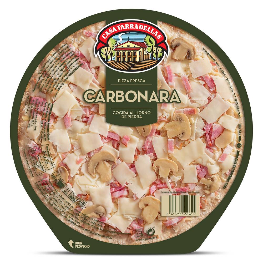 Pizza Carbonara Casa Tarradellas Bandeja 400 G