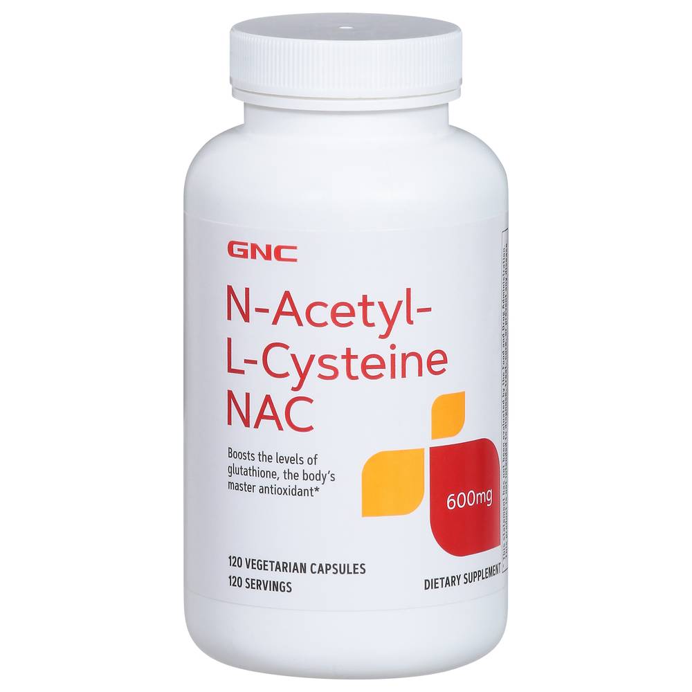 Gnc N-Acetyl L-Cysteine Nac 600 mg Vegetarian Capsules