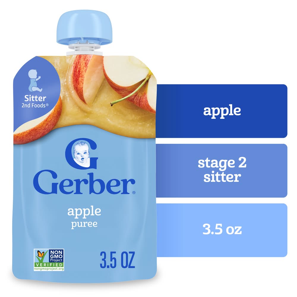 Gerber Sitter 2nd Baby Food With Vitamin C, Apple (3.5 oz)