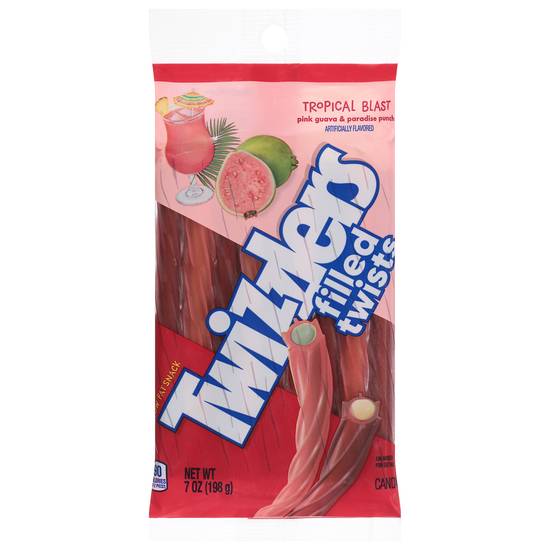 Twizzlers Filled Twists Tropical Blast Candy (pink guava-paradise punch)